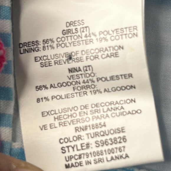 Girls “Pops of Color”  Emily Rose Spring Summer Dress NWT - Picture 3 of 3